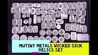Mutiny Metals Wicked Sick Relic Series Complete Set Of Poured Silver Bars