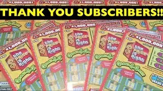 THANK YOU SUBSCRIBERS!! The Price Is Right $10 California Lottery Scratcher