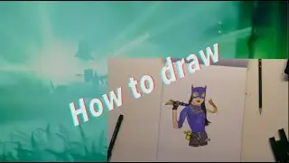 How to draw Valentina - Fortnite Skin Lawless