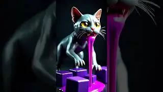 Scariest Animated Cat Ever 😨 Ep. 2 | 3D Horror Shorts #scary #horror #brainrot #creepy #animation