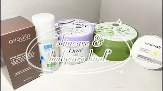 Skincare & Bodycare haul unboxing 🎀 best product Retinol, cleansing oil, body scrub , gel mask ♡