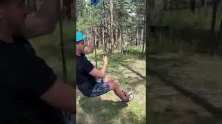 EPIC Basketball Zip-line SHOT! #shorts
