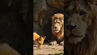 शेर और चालाक लोमड़ी🐅😊#lion#fox#story#storytime#moralstories#animals#ai#animation#nature#children