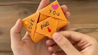 Cute Origami Love Card Tutorial | Surprise Message Inside🎁🎁