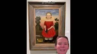 Art Critic in 1 Minute Girl in a Red Dress #folkart #museum #artreview #portrait #americanart