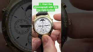 How to Start and Stop the Chronograph Function on your Seiko Moonphase Alarm Watch #seiko