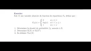 Fonction de répartition, espérance et variance