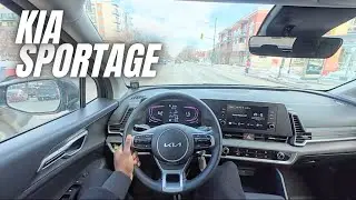 ASMR POV Drive | 2024 Kia Sportage | Downtown Montreal Winter Drive [Winter]