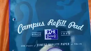 Oxford Campus A4 300 Pages Refill Pad - Assorted Colours, Pack of 3
