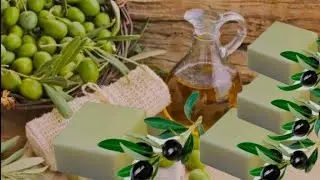 صابون صلب طبيعي❓بزيت الزيتون 🫒وزيت جوز الهند😋 للبشره بحاسبة الصابون👌المقادير في نهاية الفيديو 👉