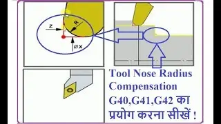 How To Use Tool Nose Radius Compensation G40,G41,G42 On CNC Turning Machine