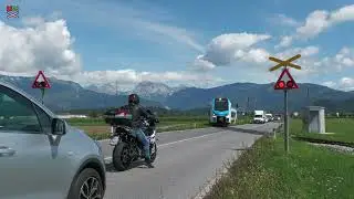 Železniški prehod Šmarca (SLO) - 4.8.2025 / Železniční přejezd / Slovenian railroad crossing