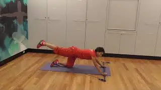 Gymstick Exercise tip  cross once step through all fours balance core strength