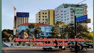 Modern buildings construction, Cambodia 2019