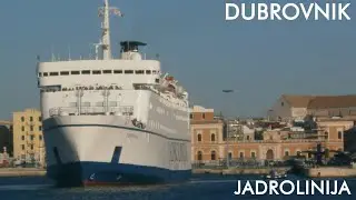 Arrival of ferry DUBROVNIK in Bari (Jadrolinija) - HD