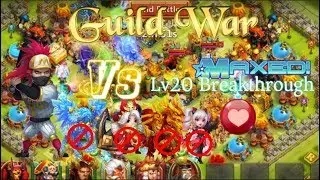Breakthrough 11 Ronin Guild War Vs Maxed Lv20 Heroes - Castle Clash