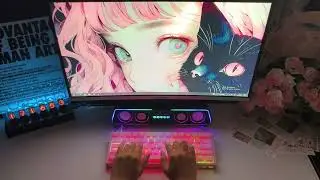 😻BOYI H60Pro Pink Magnetic Keyboard Light Effect Demonstration