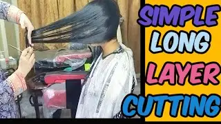 Long layer haircut at home /step by step long layered haircut tutorial
