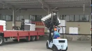 Operaci&oacute;n de Montacargas con clamp | Inversor de Pallet | Forklift Attachments