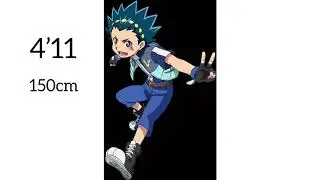 Beyblade Burst characters heights