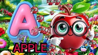 A for Apple B for ball C for cat learning phonics sounds of alphabet A to Z ABCD #kidstv1x 