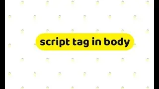 JavaScript - Script Tag in Body Section