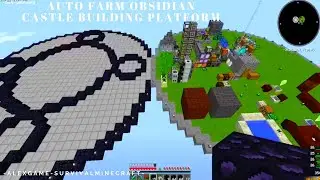 Let's play minecraft#50/Skybloc Survival 2023 with mods /Auto farm obsidian.Castle building platform