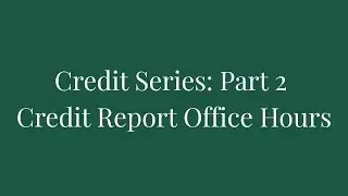Example TransUnion Credit Report Walkthrough