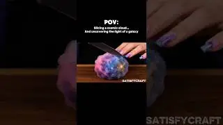 Cutting a Glowing Nebula Cloud in 8K | Cosmic ASMR with Galactic Sparks and Light