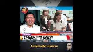 Vp Sara hindi iniwan ang kanyang mga kasamahan- Rep Cardema
