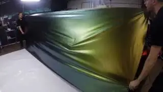 WTP Dekor Wrap In Progress - Volvo V90 - Fresh Spring Gold/Silver