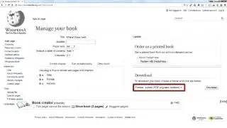 Wikipedia - Create a book