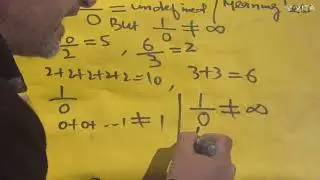 1/0 is meaningless but not equal to infinity 