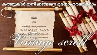 Vintage scroll making | Room decor | Malayalam
