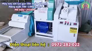 Bàn giao máy xay xát lúa gạo liên hoàn đời mới LH1000 về Khánh Hòa Chạy điện mặt trời hòa lưới