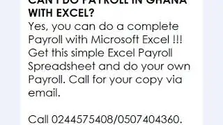 Payroll in Ghana with Excel