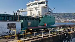 No CB radio? Just a Ship leaving Swansea Drydocks.