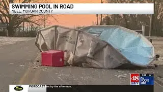 Above-ground swimming pool creates road hazard in Morgan Co.