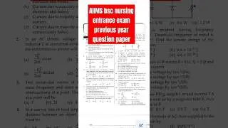 AIIMS bsc nursing previous year question paper #AIIMS bsc nursing paper