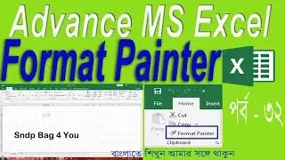 bangla advance excel format painter video tutorial How to use format painter in microsoft excel