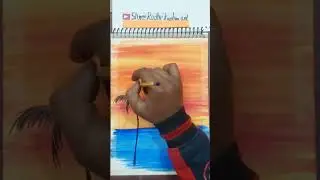 dolphin sunset painting acrylic / easy acrylic painting for beginners #pinting #short #subscribe