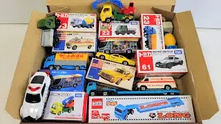 トミカ はたらくくるま ミニカーを箱に戻す！ I'm going to return the Tomica (working car) minicar to the box!