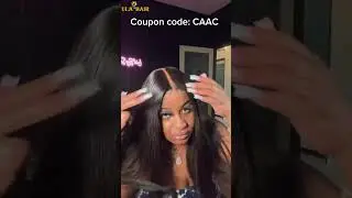 👏🏾How To: Sleek Deep Middle Part On Wig | #Ulahair Glueless Lace 2x6 Closure Wig Install Tutorial