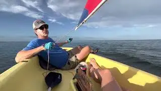 Saint Joseph Bay in 1972 Sea Snark with wind