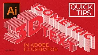How to create 3d isometric text effects in Adobe Illustrator. Quick Tips