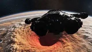Spaceship Orbiting Jupiter | 4K Cinematic Sci-Fi Scene (Free to Use)