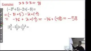 10. Real Number Order of Operations