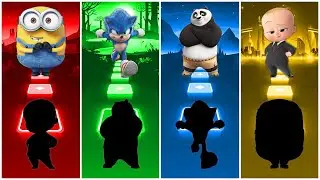 Minions 🆚 Sonic 🆚 Kung Fu Panda 🆚 Baby Boss | Tiles Hop EDM Rush!