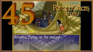 PoPoLoCrois Story #45 - Sub Engine fly to Popolocrois Castle - (No Commentary)