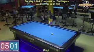 Sunday 9 Ball Competition : 28/12/25 (Part 2)